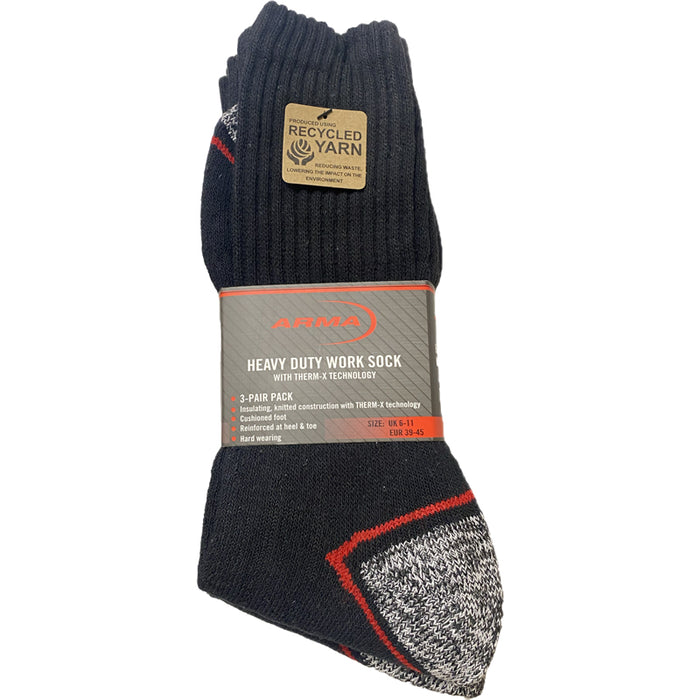 Arma Heavy Duty Work Sock - 3 Pack