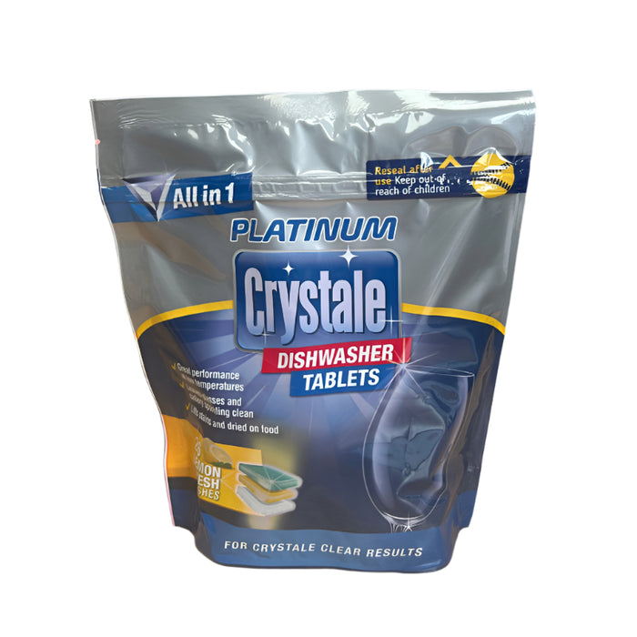 Crystale Platinum Lemon Dishwasher Tablets