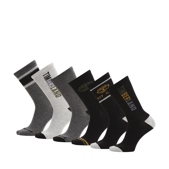 6 Pairs Logo Crew Socks