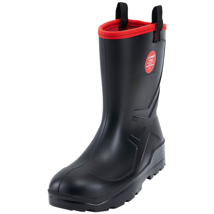 PU Rigger Wellington Black
