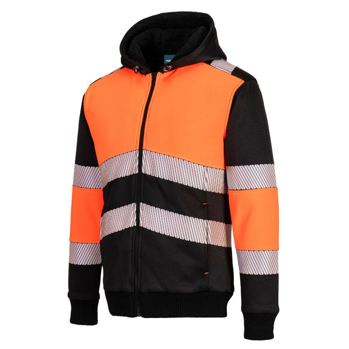 PW377 - PW3 Hi-Vis Zipped Class 1 Winter Hoodie