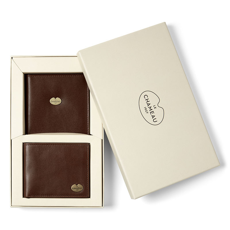 Bifold & Licence Wallet Marron Fonc  