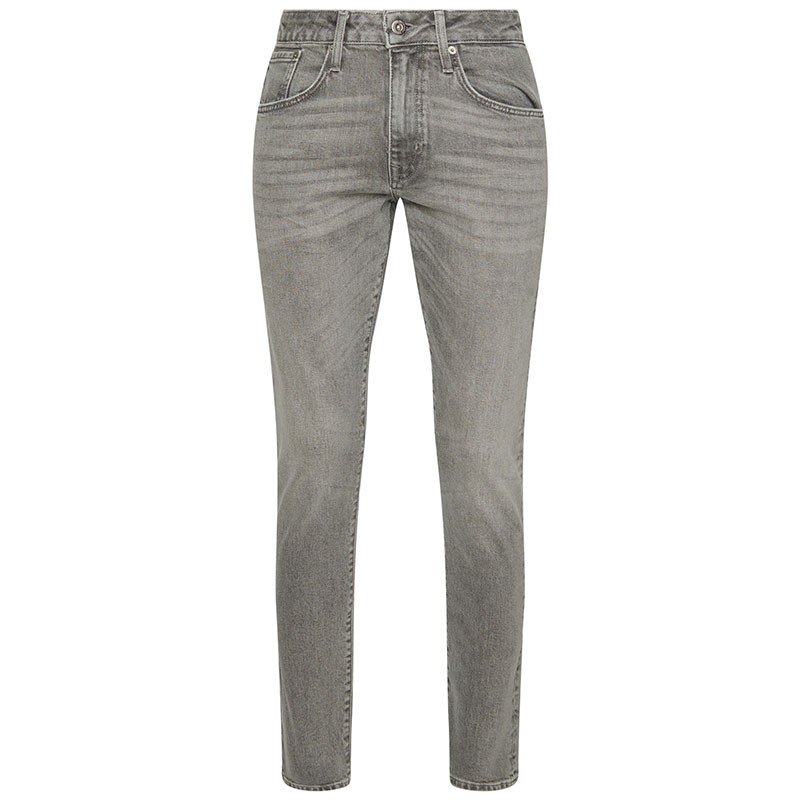 Slim Straight Jeans Used Grey