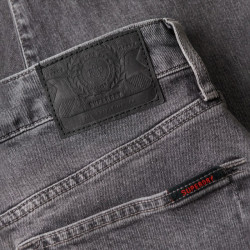 Slim Straight Jeans Used Grey