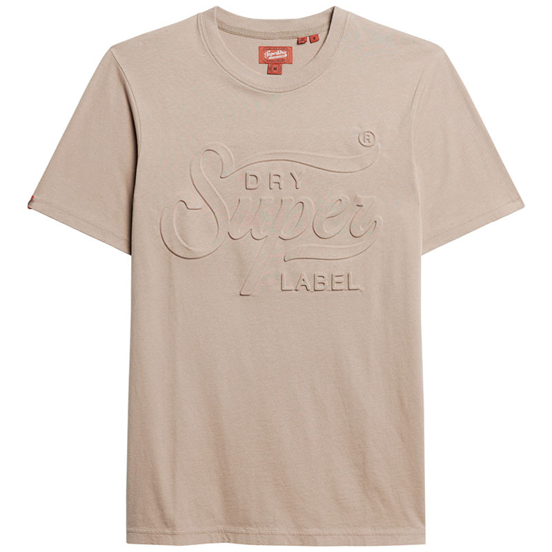 Embossed Graphic Tee Deep Beige